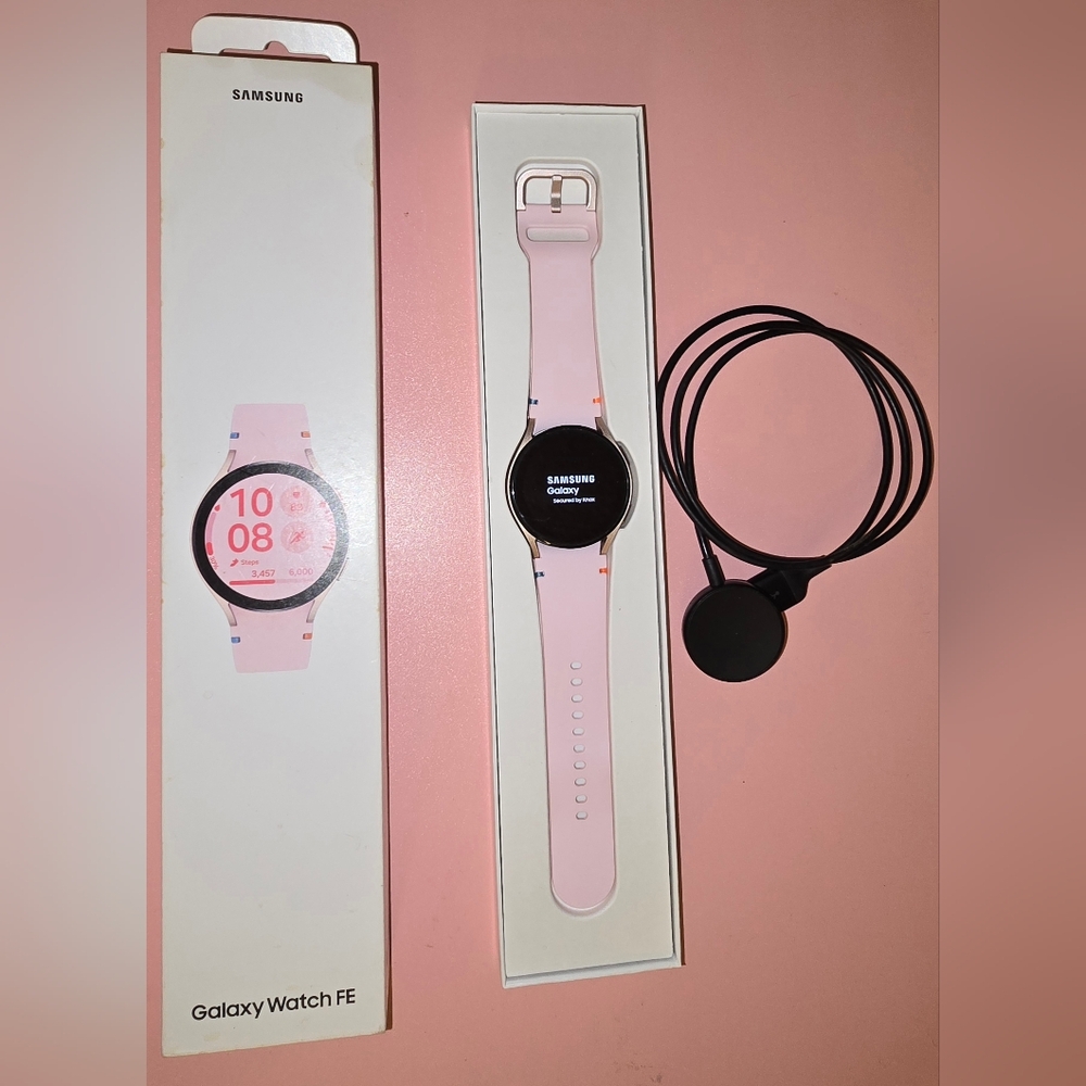 💖EUC💖 Samsung Galaxy Watch FE 40mm Bluetooth AI Smartwatch 2024 Rose Gold